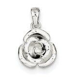 Sterling Silver Rose Pendant QC7548 - shirin-diamonds