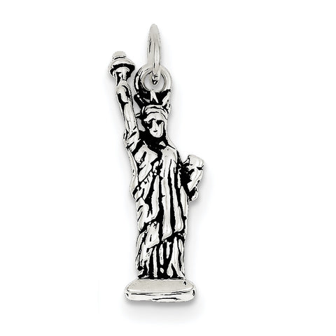Sterling Silver Antiqued Statue of Liberty Charm QC7603 - shirin-diamonds