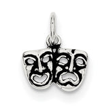 Sterling Silver Antiqued Comedy/Tragedy Face Charms QC7730 - shirin-diamonds