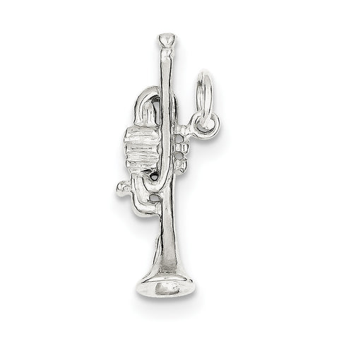 Sterling Silver Trumpet Charm QC781 - shirin-diamonds