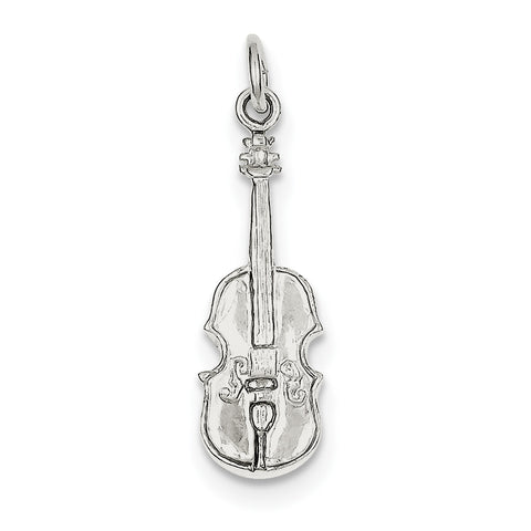 Sterling Silver Violin Charm QC784 - shirin-diamonds
