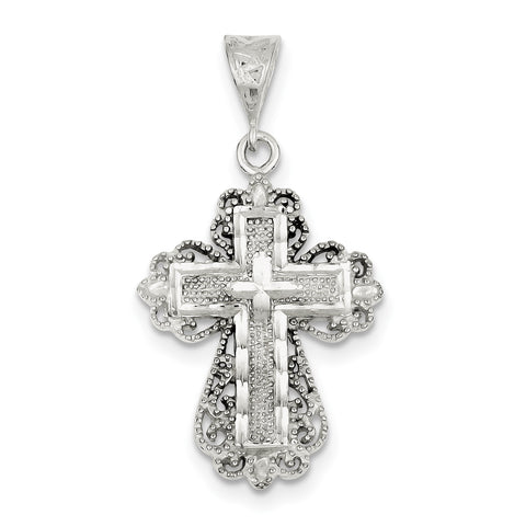 Sterling Silver Cross Pendant QC7927 - shirin-diamonds