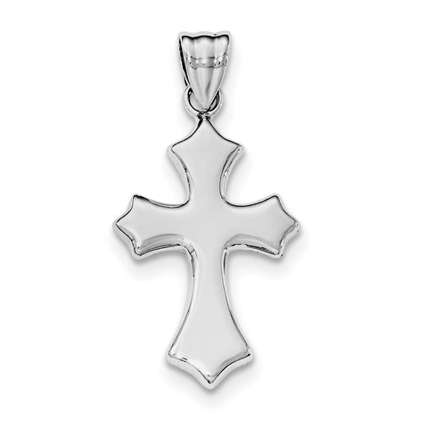 Sterling Silver Rhodium-plated Polished Cross Pendant QC8160 - shirin-diamonds
