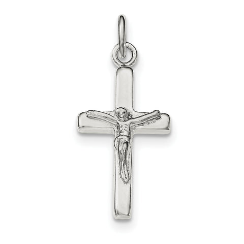 Sterling Silver Polished Crucifix Cross Pendant QC8283 - shirin-diamonds