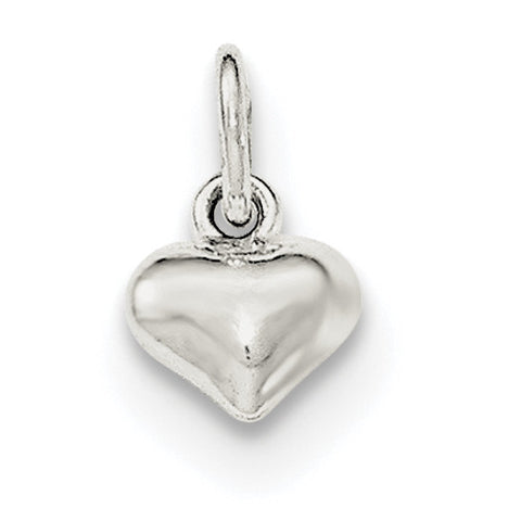 Sterling Silver Polished Puff Heart Charm QC8465 - shirin-diamonds