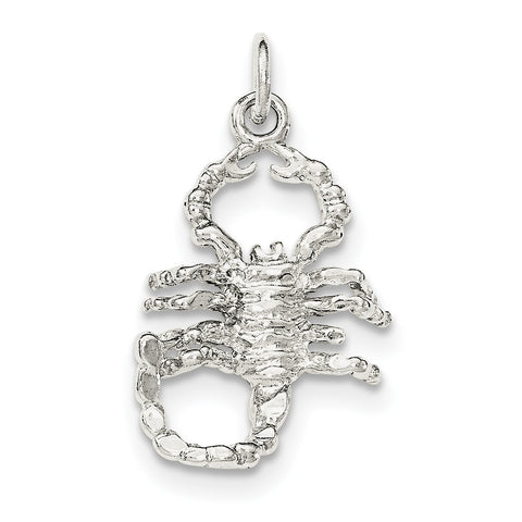 Sterling Silver Polished Scorpion Pendant - shirin-diamonds