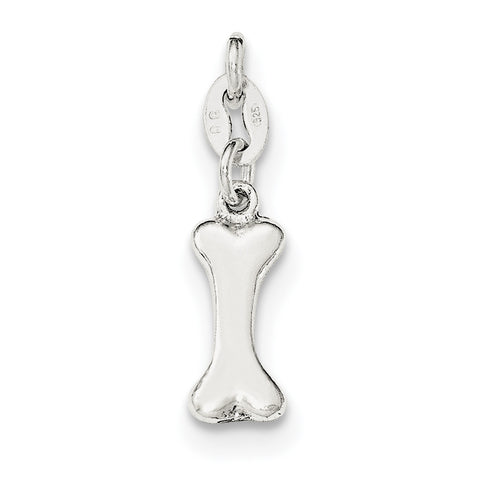 Sterling Silver Polished Dog Bone Charm - shirin-diamonds