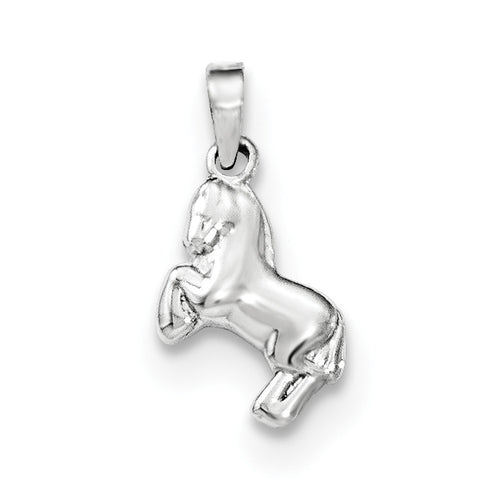 Sterling Silver Children's Horse Pendant - shirin-diamonds