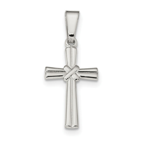 Sterling Silver Polished Cross Pendant QC9059 - shirin-diamonds