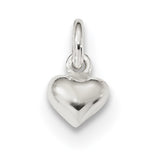 Sterling Silver Polished Puffed Heart Charm QC9182 - shirin-diamonds