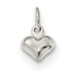 Sterling Silver Polished Puffed Heart Charm QC9183 - shirin-diamonds