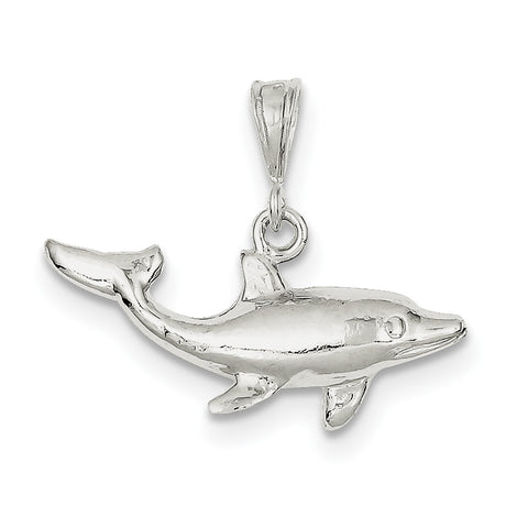 Sterling Silver Dolphin Charm QC943 - shirin-diamonds