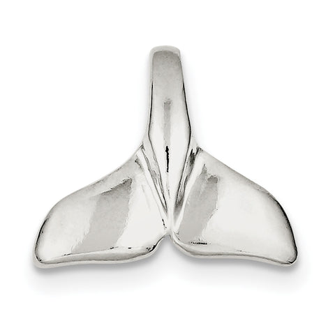 Sterling Silver Whale Tail Charm QC944 - shirin-diamonds