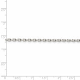 Sterling Silver 1.5mm Beveled Oval Cable Chain QCA050 - shirin-diamonds