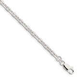 Sterling Silver 1.5mm Beveled Oval Cable Chain QCA050 - shirin-diamonds