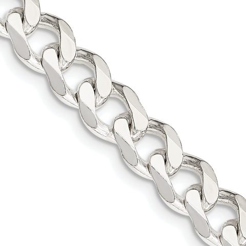 Sterling Silver 7.5mm Curb Chain (Weight: 56.66 Grams, Length: 24 Inches)