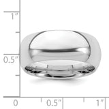 Sterling Silver 8mm Comfort Fit Band QCF080