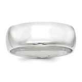 Sterling Silver 8mm Comfort Fit Band QCF080 - shirin-diamonds
