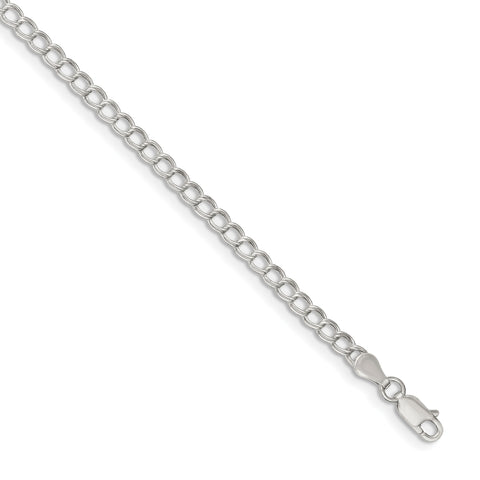 Sterling Silver 6inch Polished Charm Bracelet QCH050 - shirin-diamonds