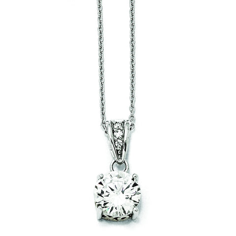 Cheryl M Sterling Silver & Gold-plated 8mm X & O CZ 18in Necklace QCM139 - shirin-diamonds