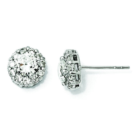 Cheryl M Sterling Silver CZ Stud Earrings QCM652 - shirin-diamonds
