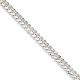 Sterling Silver 6.4mm Polished Domed Curb Chain QDB180 - shirin-diamonds