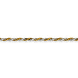 Sterling Silver & Vermeil 2.5mm Diamond-cut Rope Chain QDCY060 - shirin-diamonds