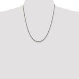 Sterling Silver 2.5mm Solid Rope Chain (Weight: 11.43 Grams, Length: 22 Inches)