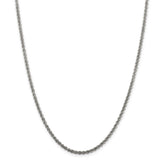 Sterling Silver Solid Rope 2.5mm Necklace QDR050 - shirin-diamonds