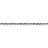 Sterling Silver 2.3mm Solid Rope Chain QDR040 - shirin-diamonds