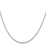 Sterling Silver Rhodium-plated 1.5mm Diamond-Cut Spiga Chain (Weight: 4.41 Grams, Length: 20 Inches)