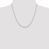 Sterling Silver Rhodium-plated 1.5mm Diamond-Cut Spiga Chain (Weight: 4.41 Grams, Length: 20 Inches)