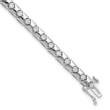 925 Sterling Silver Rhodium Plated Diamond Bracelet