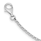 Sterling Silver Rhodium Diam. & Sapphire Heart Bracelet QDX1200 - shirin-diamonds