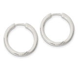 Sterling Silver Hinged Hoop Earrings QE11545 - shirin-diamonds