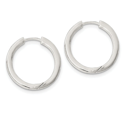 Sterling Silver Hinged Hoop Earrings QE11545 - shirin-diamonds