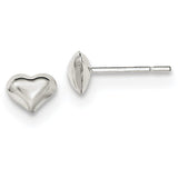 Sterling Silver Polished Heart Post Earrings QE11764 - shirin-diamonds