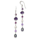 SS FWCult.Pearl (Grey & White)/Amy/Lavender Jade Shep. Hook Earrings QE13126 - shirin-diamonds