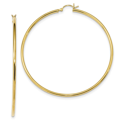 Sterling Silver Gold-Tone Polished Hoop Earrings QE13135 - shirin-diamonds
