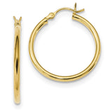 Sterling Silver Gold-Tone Polished Hoop Earrings QE13145 - shirin-diamonds