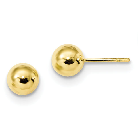 Sterling Silver Gold-Tone Polished Post Earrings QE13333 - shirin-diamonds