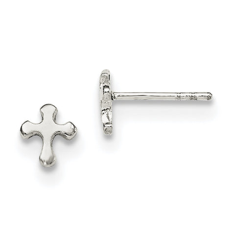 Sterling Silver Cross Earrings QE1626 - shirin-diamonds