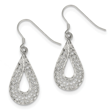 Sterling Silver Filigree Earrings QE19 - shirin-diamonds