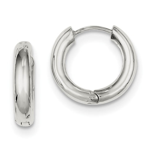 Sterling Silver Polished Hoop Earrings QE3476 - shirin-diamonds