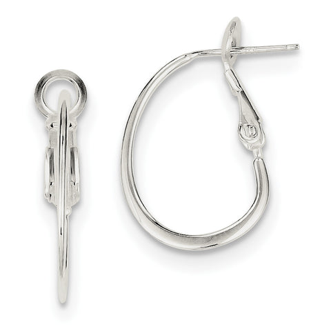 Sterling Silver Hoop Clip Back Earrings QE3770 - shirin-diamonds