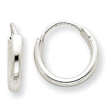 Sterling Silver 2mm Hoop Earrings QE4362 - shirin-diamonds