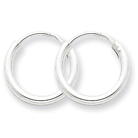 Sterling Silver 2mm Hoop Earrings QE4363 - shirin-diamonds