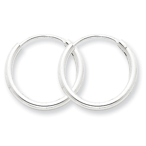Sterling Silver 2mm Hoop Earrings QE4366 - shirin-diamonds