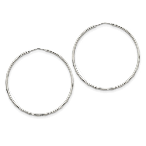 Sterling Silver D/C Hoop Earrings QE4659 - shirin-diamonds