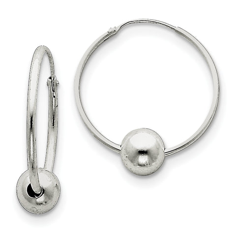 Sterling Silver Hoop Earrings QE4665 - shirin-diamonds